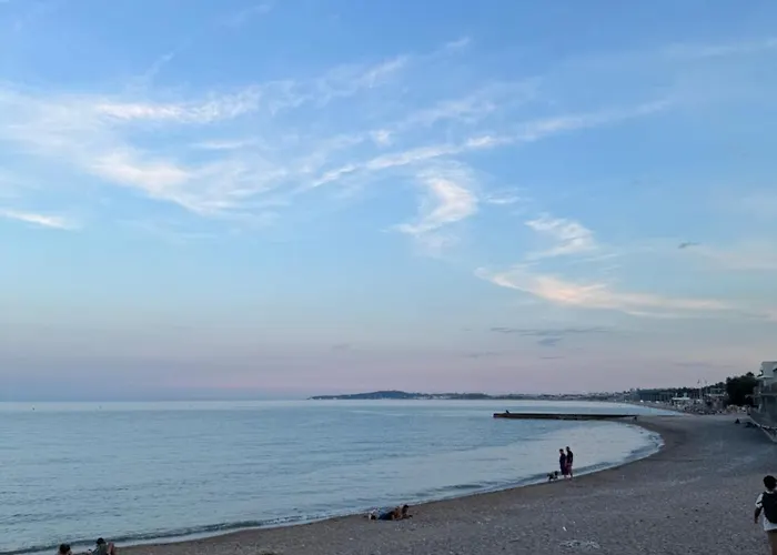 公寓 Loubet - Proximite Marina Baie Des Anges - Front De - Parking Prive 卢贝新城